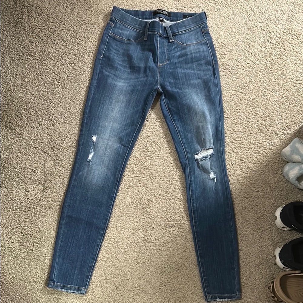 Women's Blue Distressed Jeans